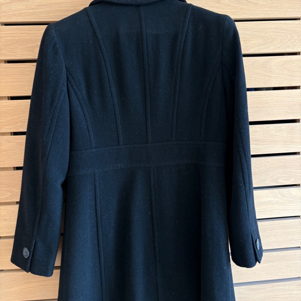 Ann Taylor Black Wool Bend Button Front Coat - Classic 6Petite - Picture 3 of 3